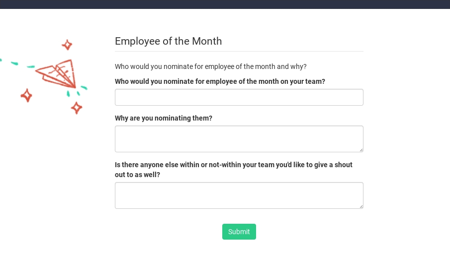 nominate employee of the month in slack