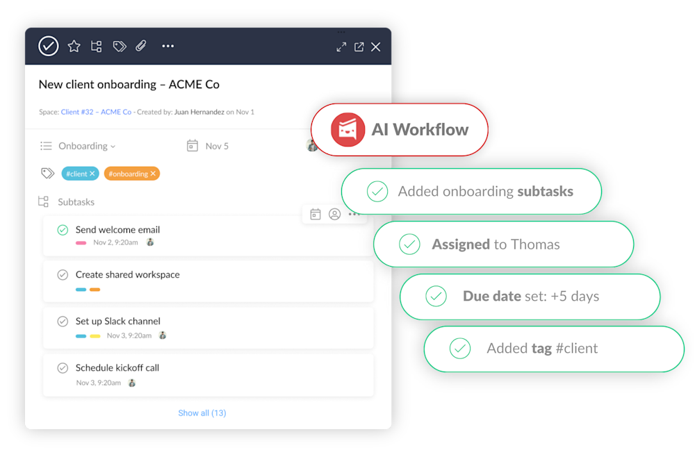AI Workflows that automate repetitive work