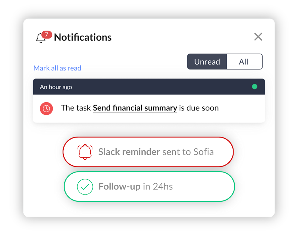 Handle reminders and follow-ups automatically