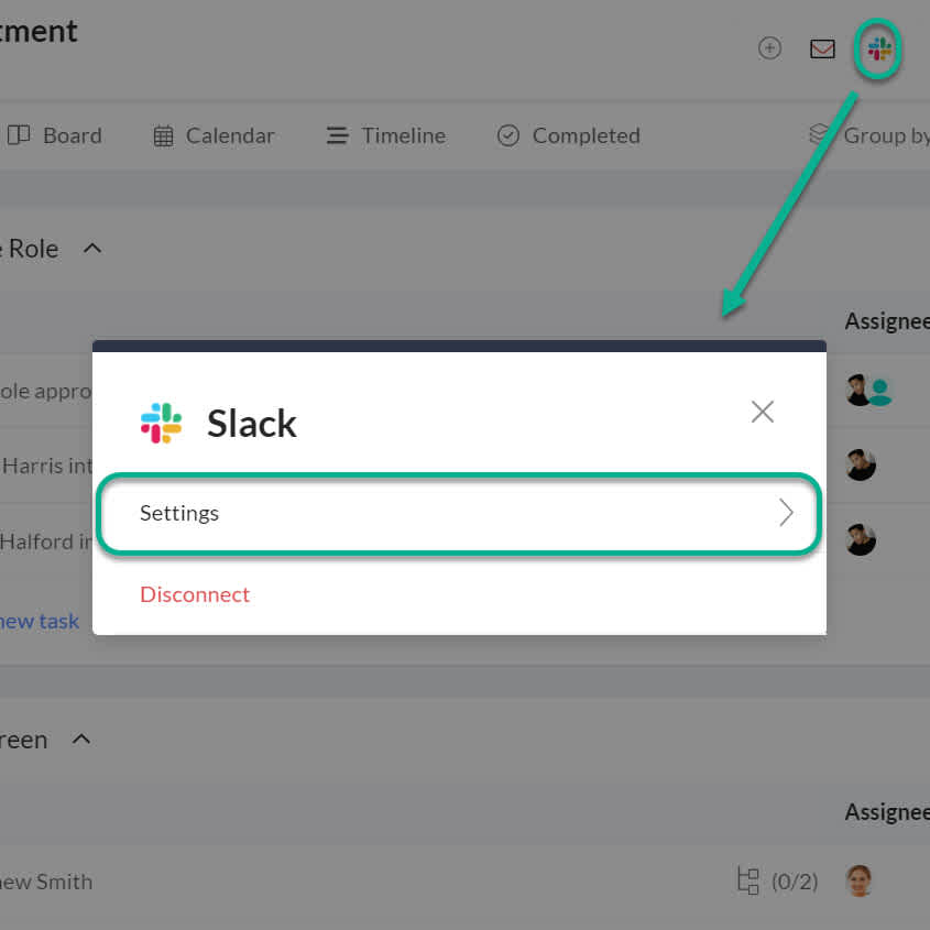 How to turn on or off task creation messages in Slack 2