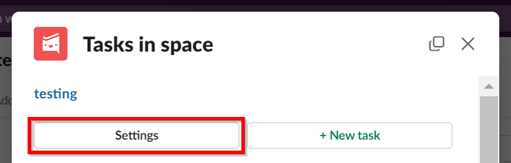 slack notification sttings