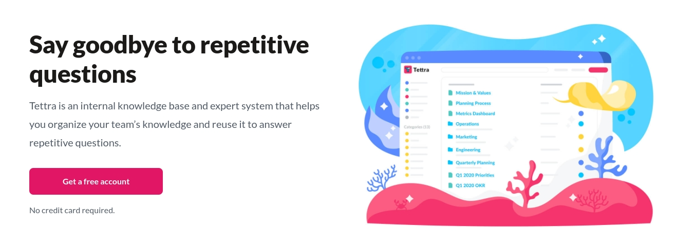 Tettra for Slack for entrepreneurs + workast