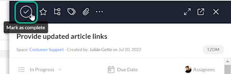 How to complete a task | Help Center | Workast