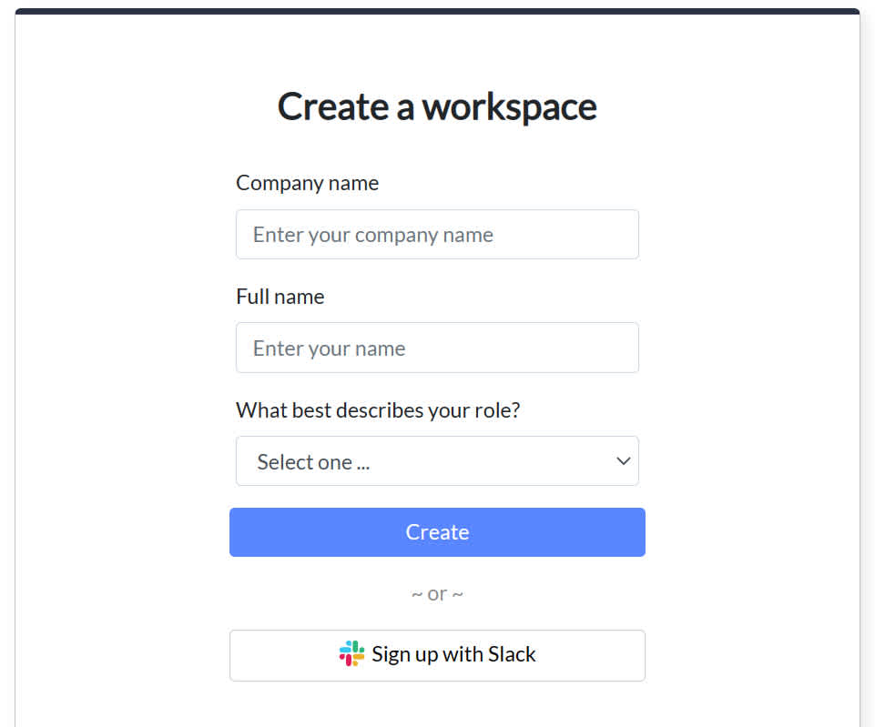 create workspace with mail