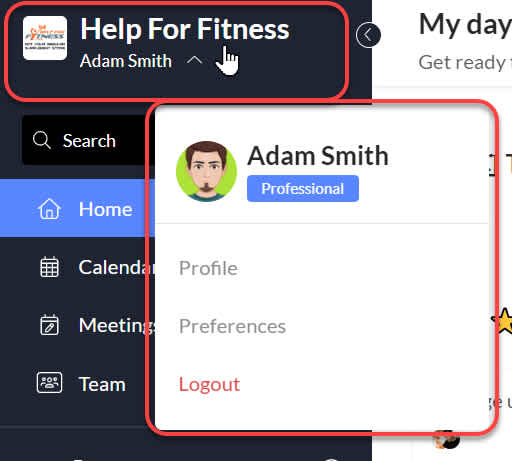 profile preferences