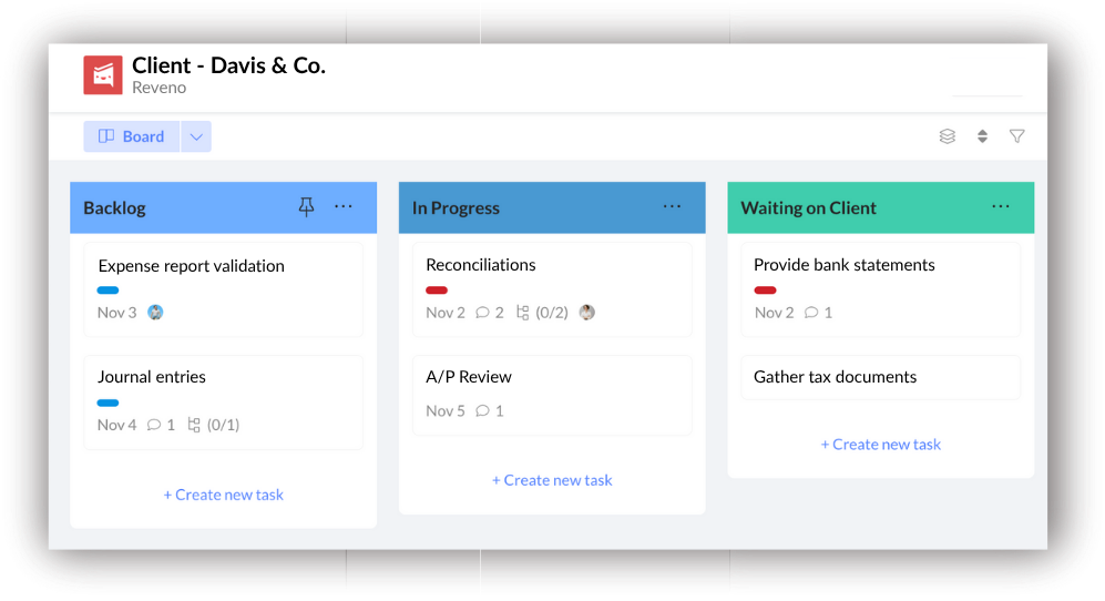 Client visibility without email chains