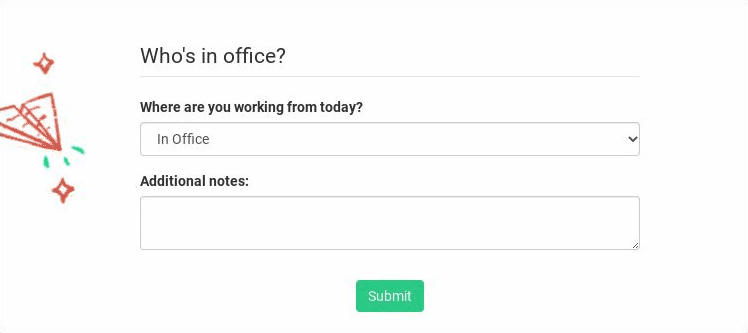 how to see whos in office through slack polls or surveys
