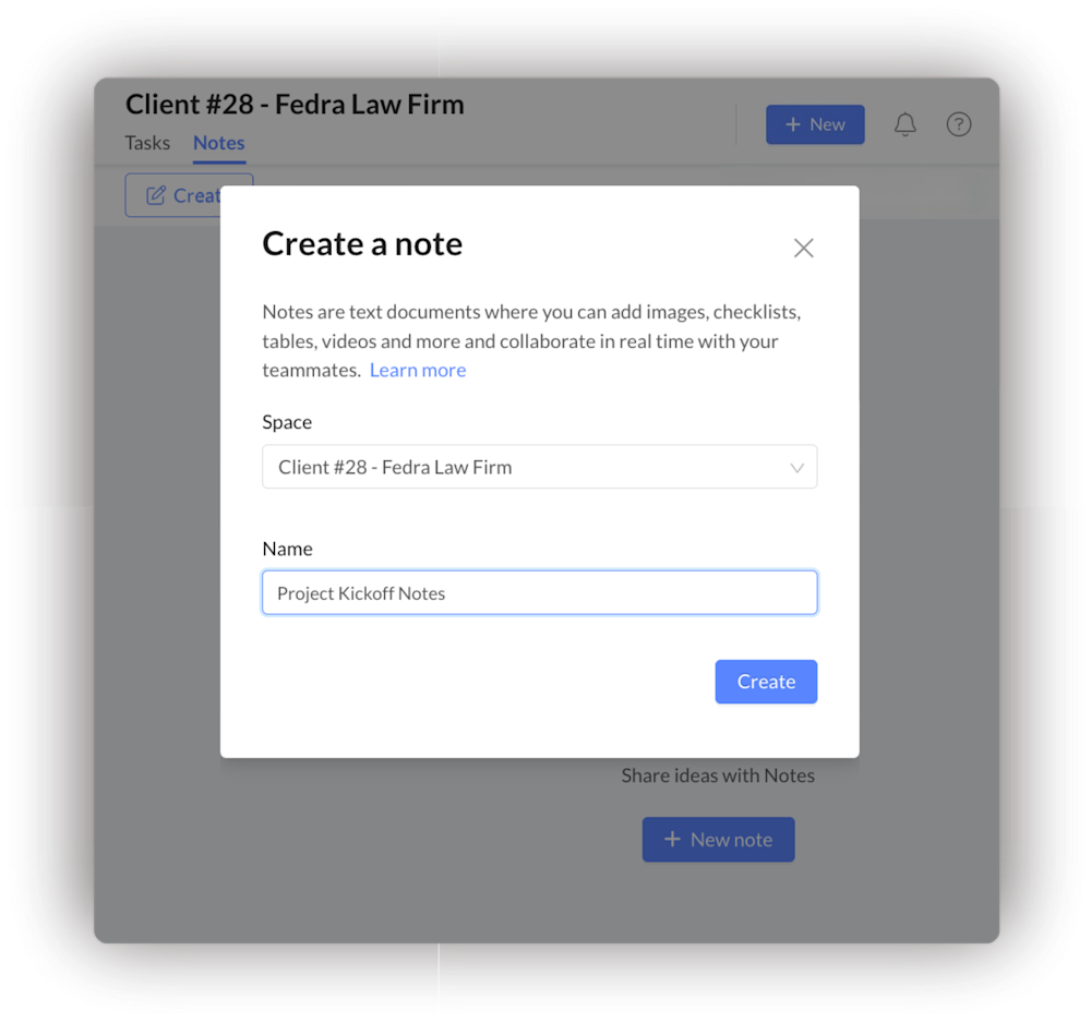 Add notes where the work happens
