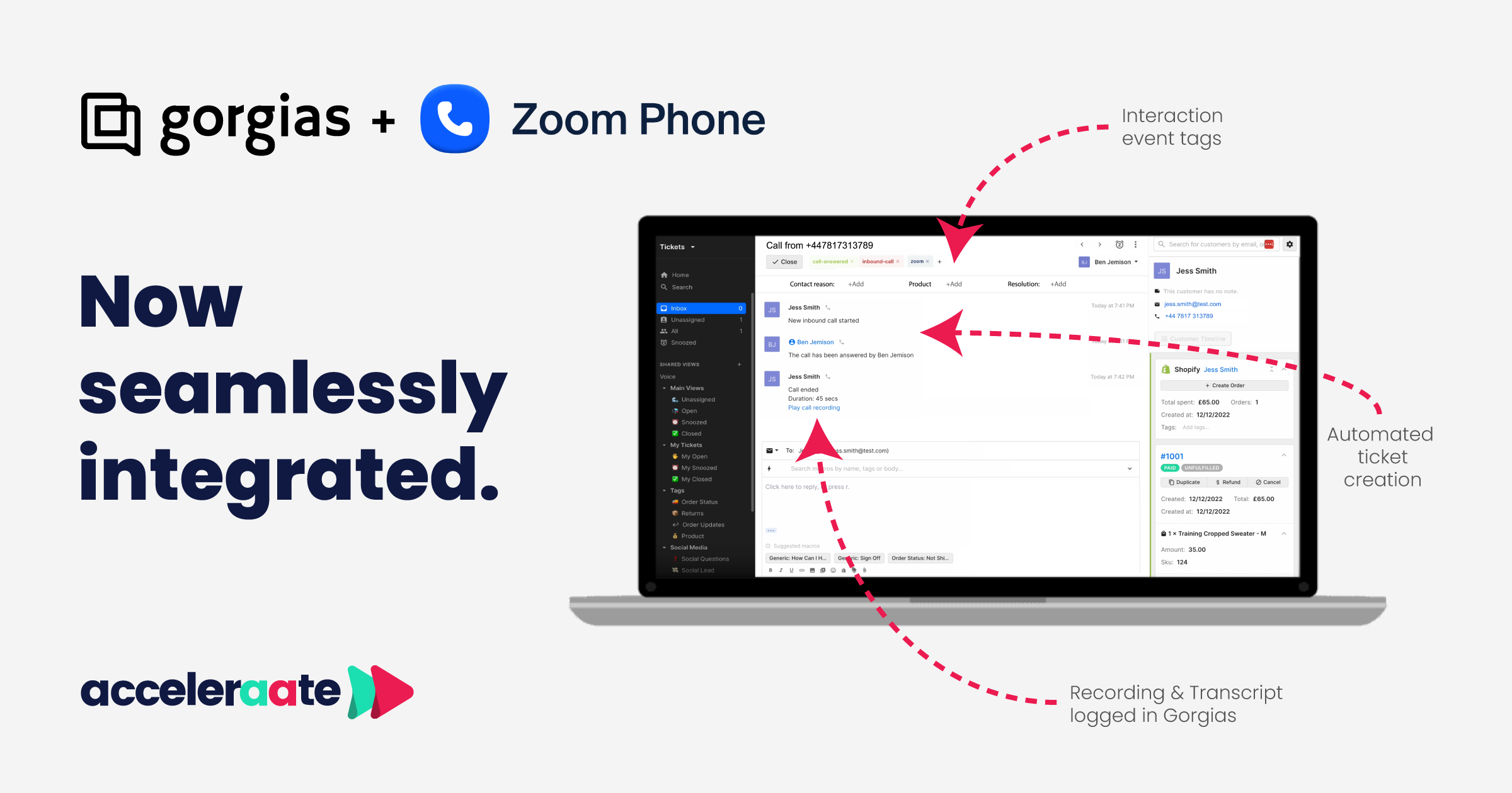 Zoom Phone & Gorgias Integration | Customer Service | Acceleraate