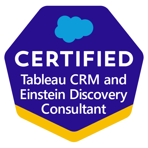 Tableau CRM and Einstein Discovery Consultant Certificate