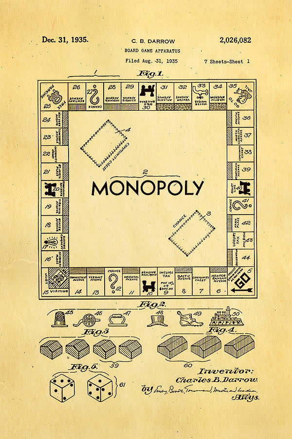  Monopoly , Original Patent 