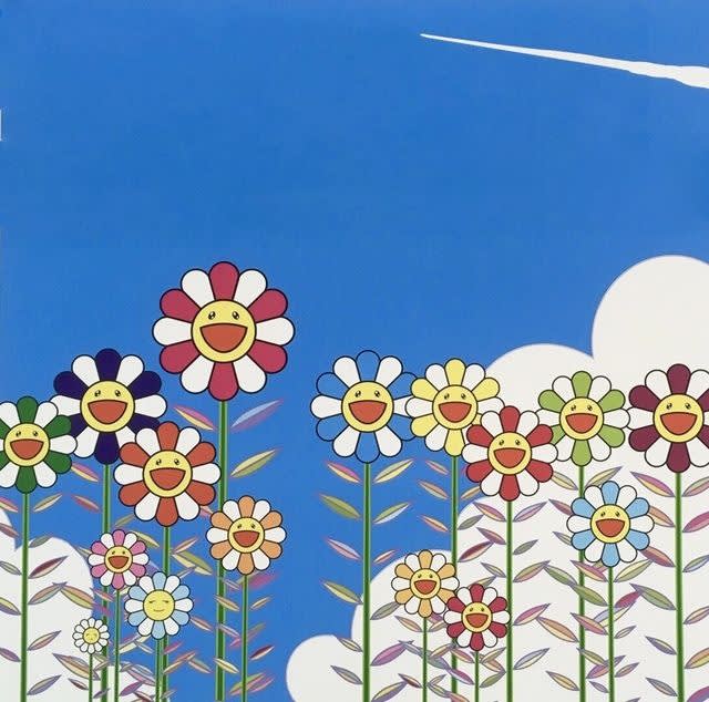  Takashi Murakami , Vapor Trail in the Blue Summer Sky, 2018 