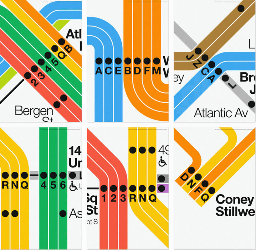  Massimo Vignelli and Bob Noorda, Subway Map Close-up 