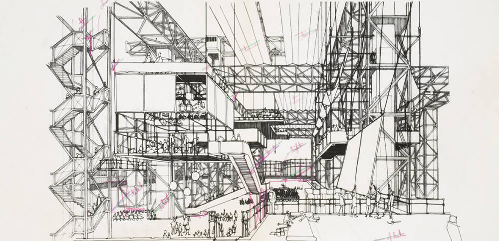  Cedric Price Fun Palace for Joan Littlewood Project, Stratford East, London, England (Perspective) 1959–1961 