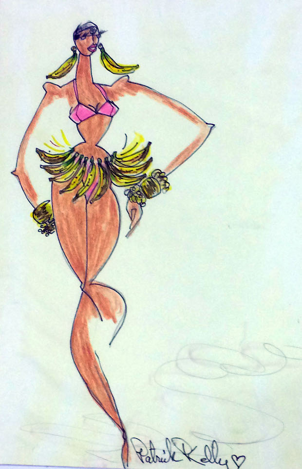 Banana girl sketch  patrick kel ly  1987