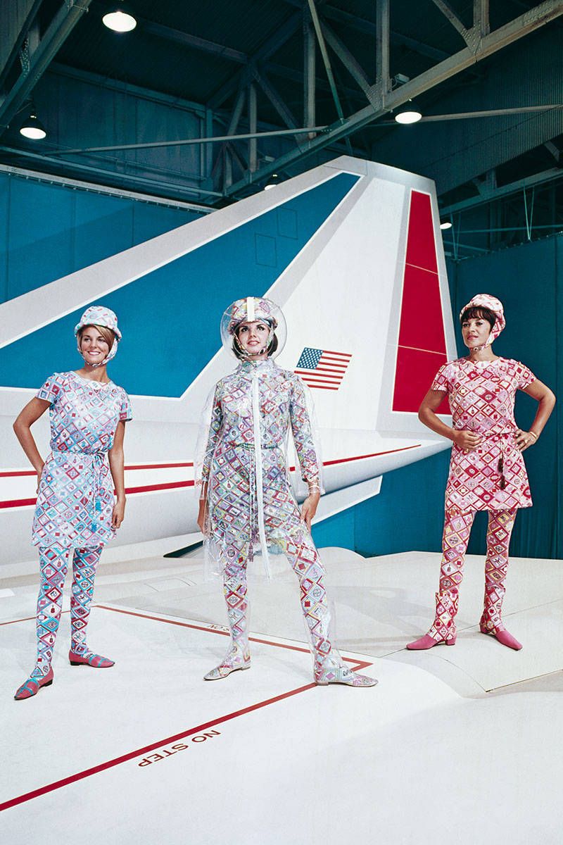 TWA flight center hosts a fleet of fashion models for louis