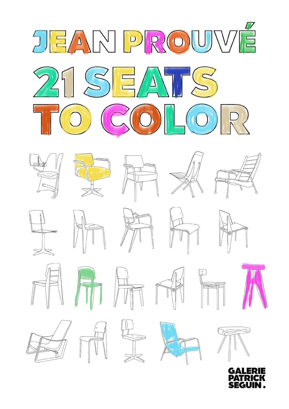  Galerie Patrick Seguin, Jean Prouvé 21 Seats to Color  