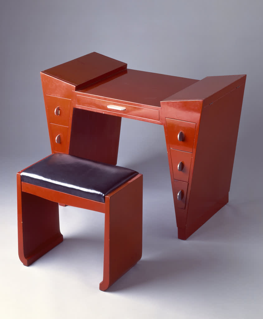 Le  on jallot  dressing table and bench  1929