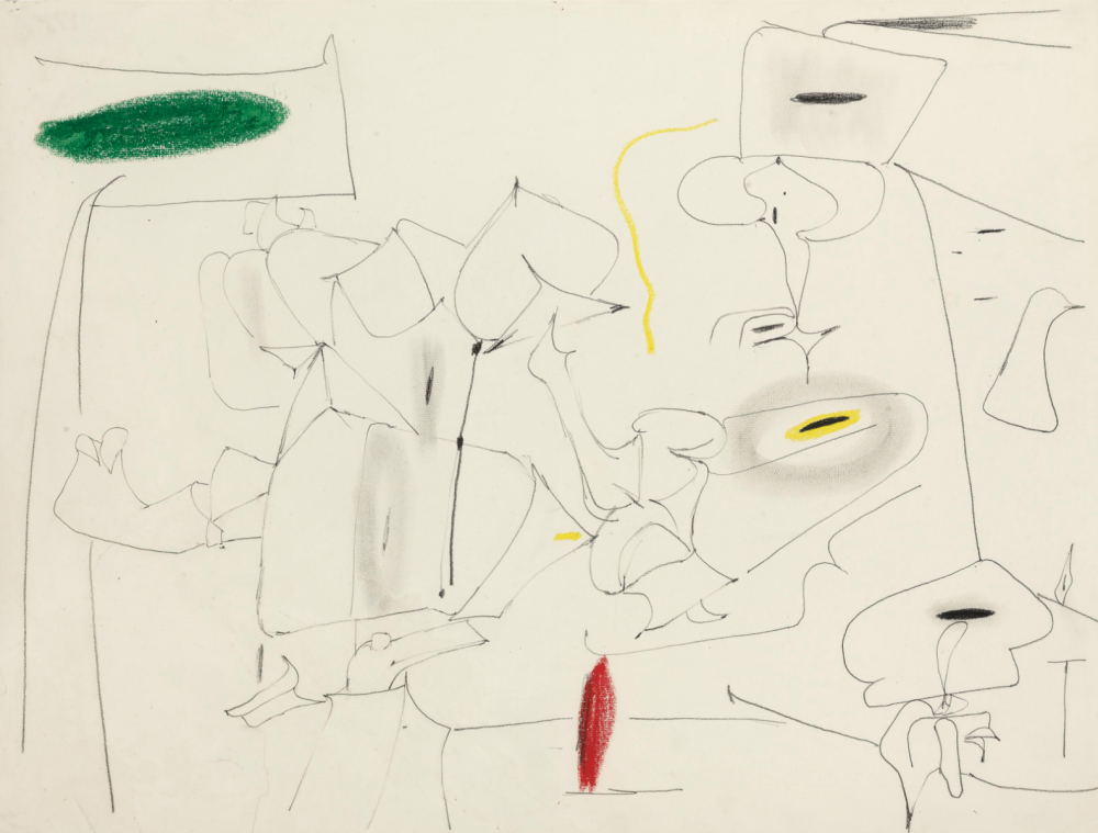  Arshile Gorky , Study for a Delicate Game, 1946 