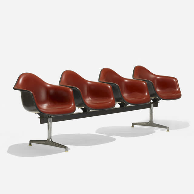  Charles and Ray Eames, Herman Miller Tandem Shell Seating, 1963 