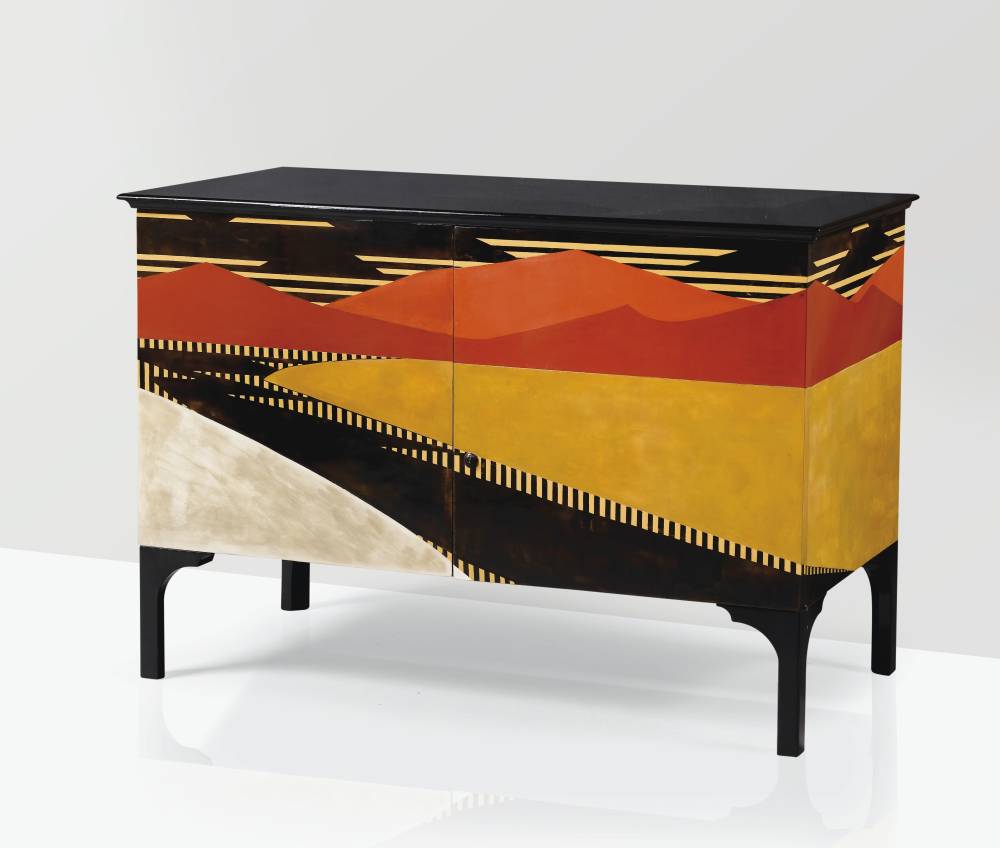 Jean dunand   jean goulden  commode a   l anglaise  pie  ce unique  1921