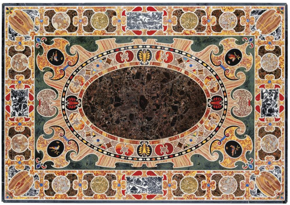 Late renaissance marble inlaid table top  roman  late 16th century