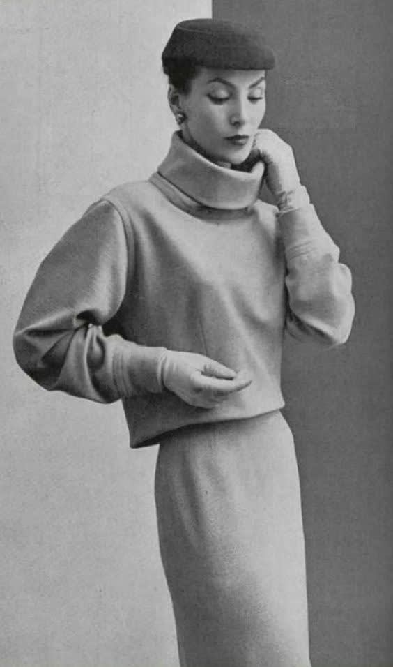 Balenciaga  sweater and skirt  1952