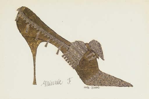  Andy Warhol, Golden Shoe (Minnie F.), 1955 