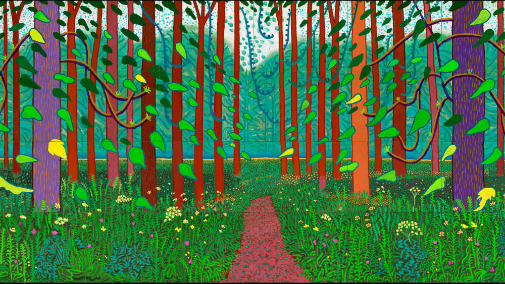  David Hockney , The Arrival of Spring in Woldgate, 2011 