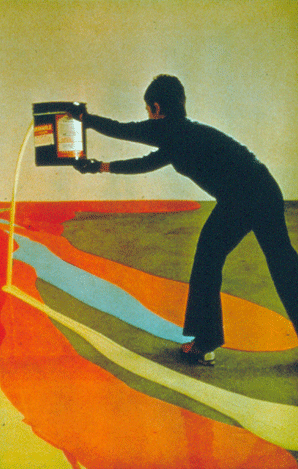 Lynda benglis  latex floor painting  rhode island  1969