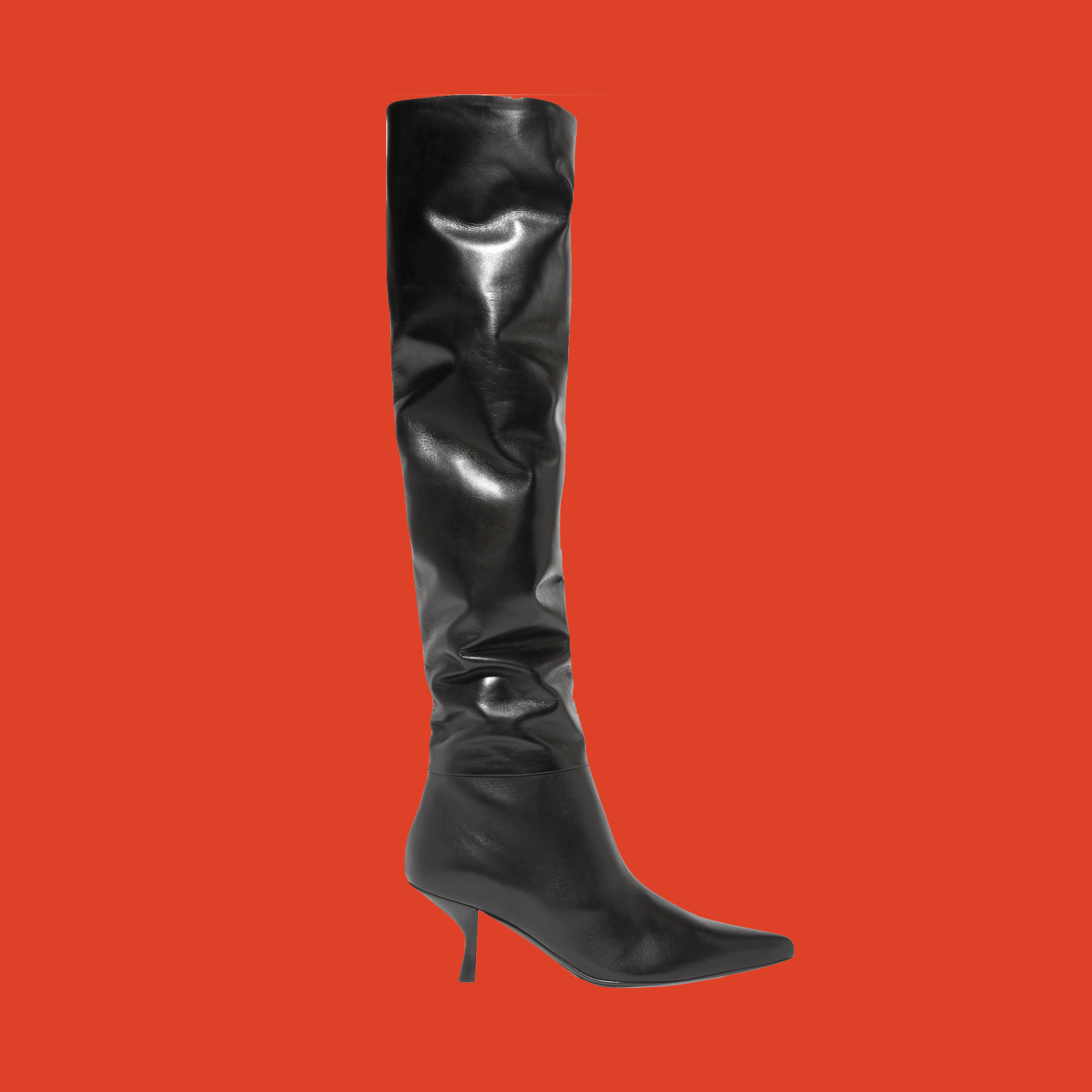 The Row Bourgeoise Leather Knee Boots Minnie Muse