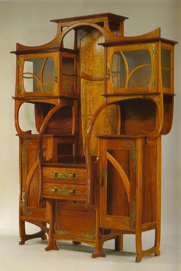 Gustave serrurier bovy  cabinet vitrine  1899