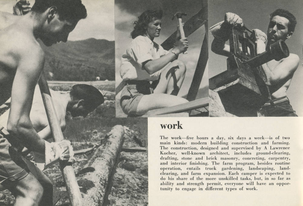  Black Mountain College , Work Camp, Dossier, 1944 