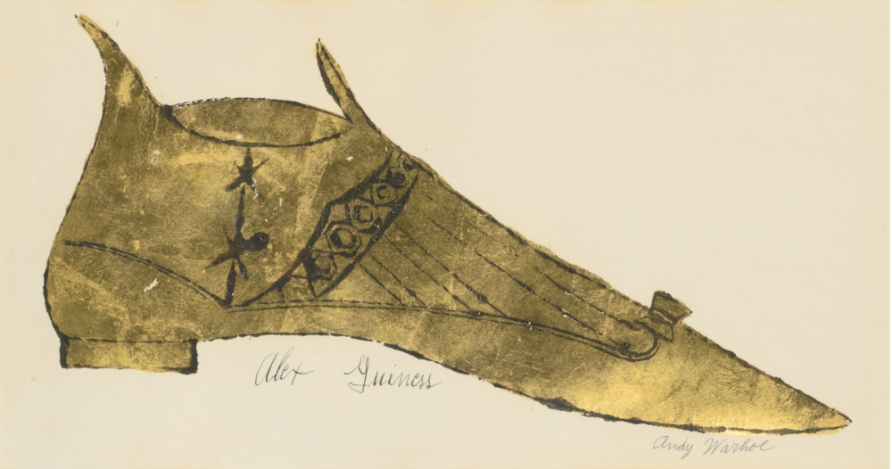  Andy Warhol, Golden Shoe (Alex Guiness), 1956 