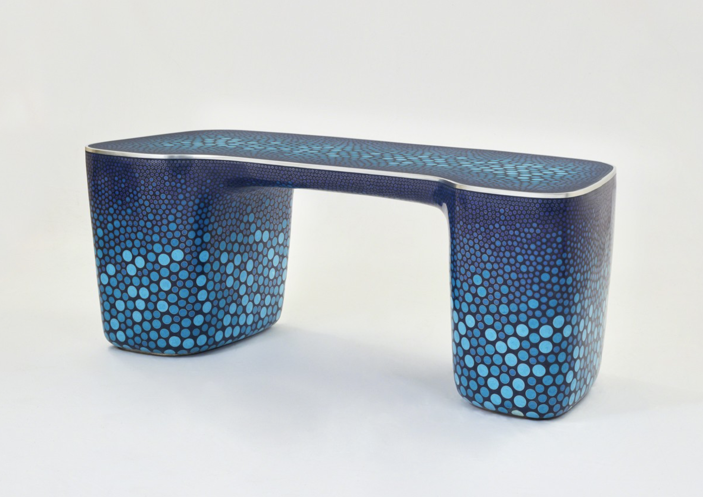 Marc newson  cloisonne   blue desk  2017