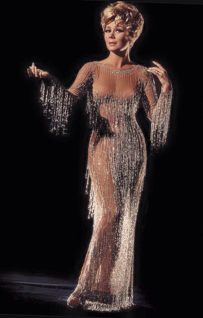 Mitzi gaynor in bob mackie s first  nude  dress  1968