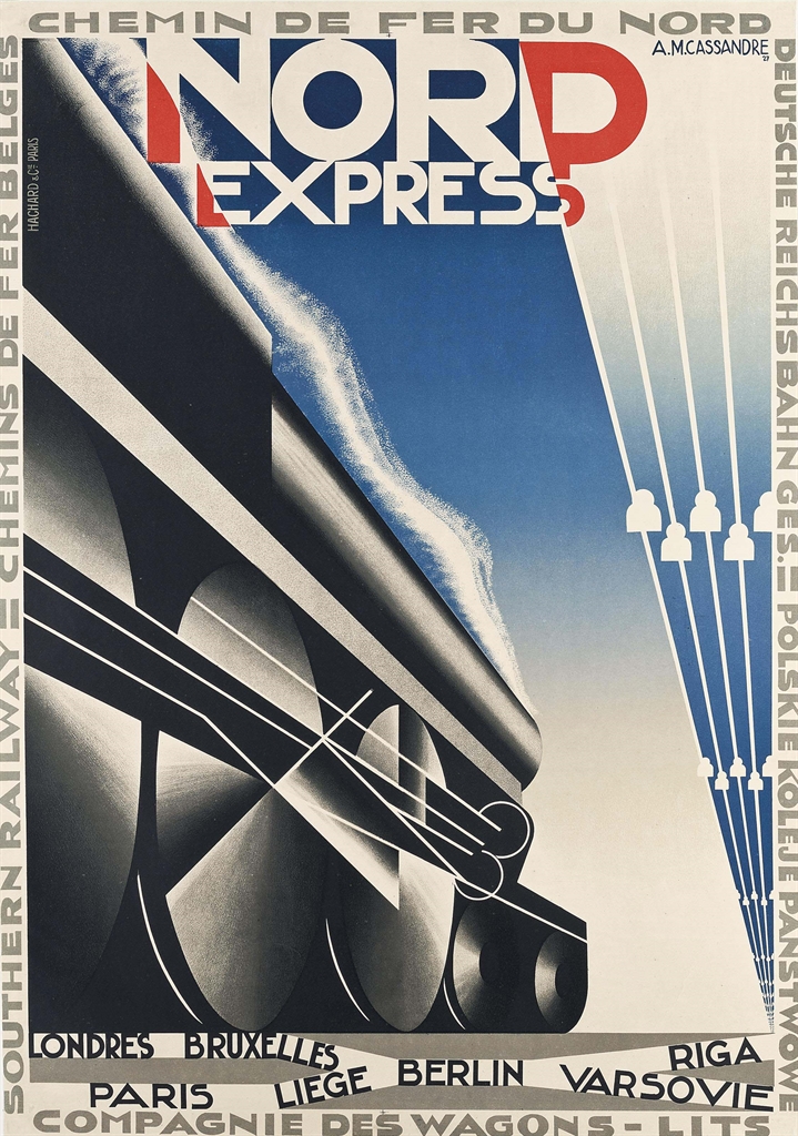 A.m. cassandre  nord express poster  1927