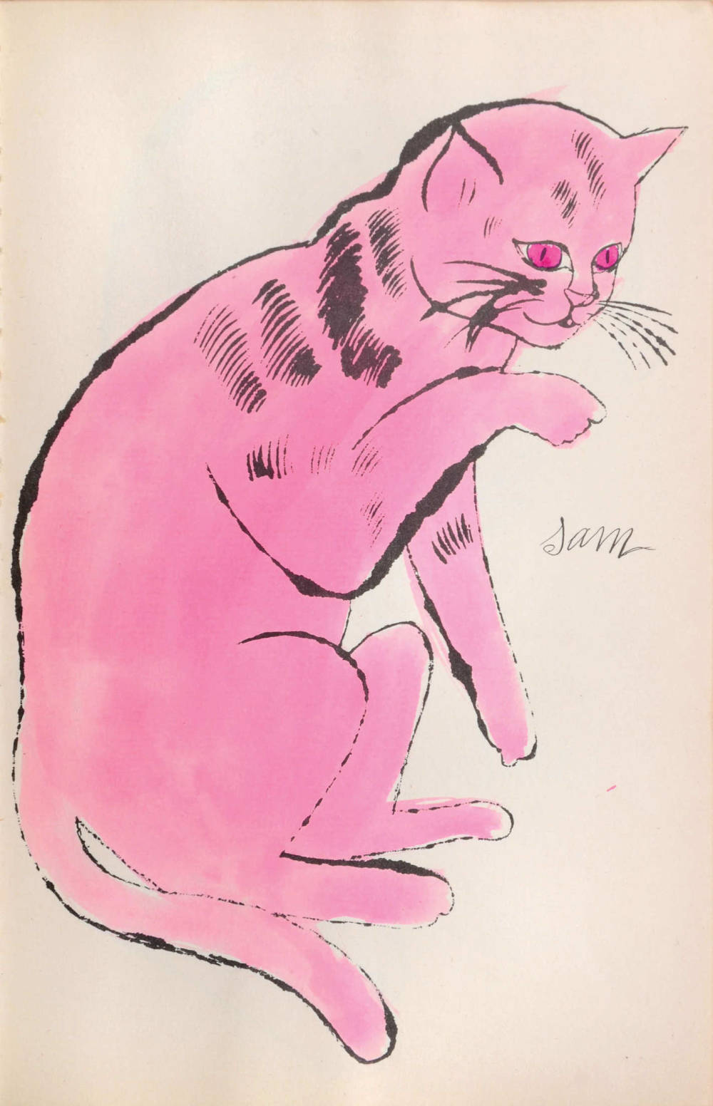 Andy warhol  25 cats name d  sam and one blue pussy  1956
