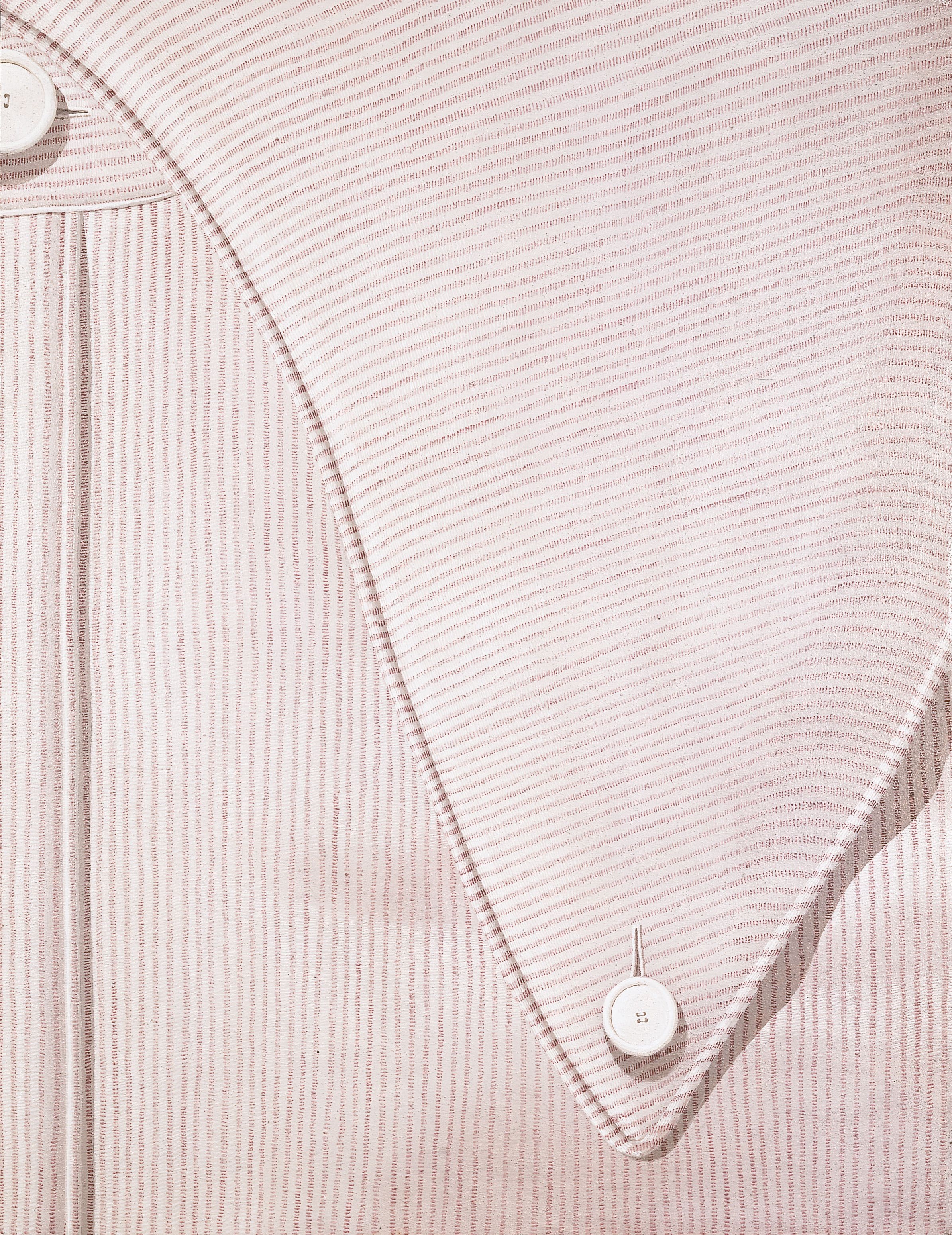 Domenico gnoli  striped shirt lapel  1969