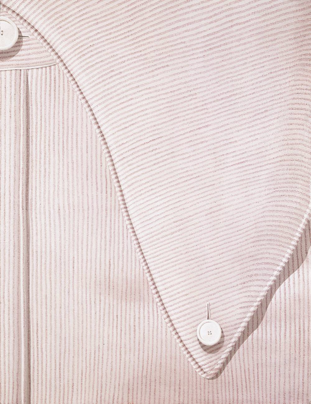 Domenico gnoli  striped shirt lapel  1969