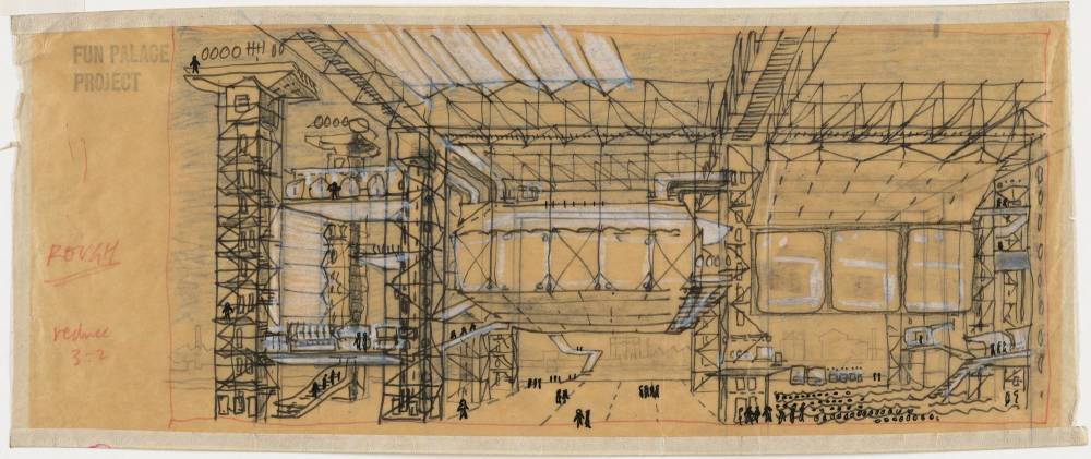  Cedric Price Fun Palace for Joan Littlewood Project, Stratford East, London, England (Perspective) 1959–1961 
