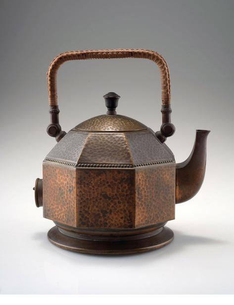 Peter behrens  brass and wicker  kettle  1909