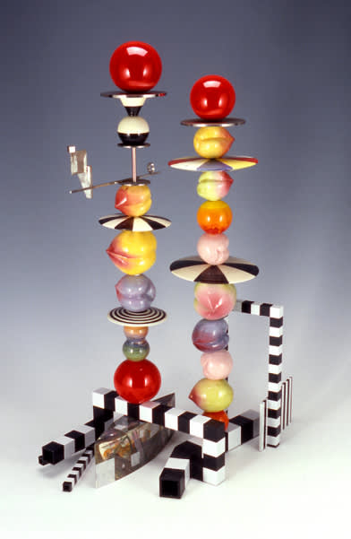 Peter shire  double peach stack  2004