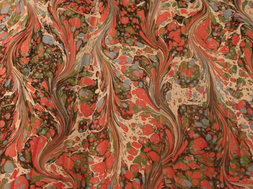  Turkish Ebru , Marbling, 15th Century 