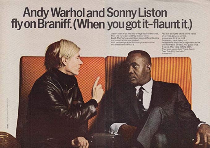  Braniff, Ad with Andy Warhol 