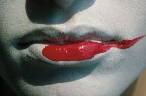 Helmut newton  lips  vogue 1983