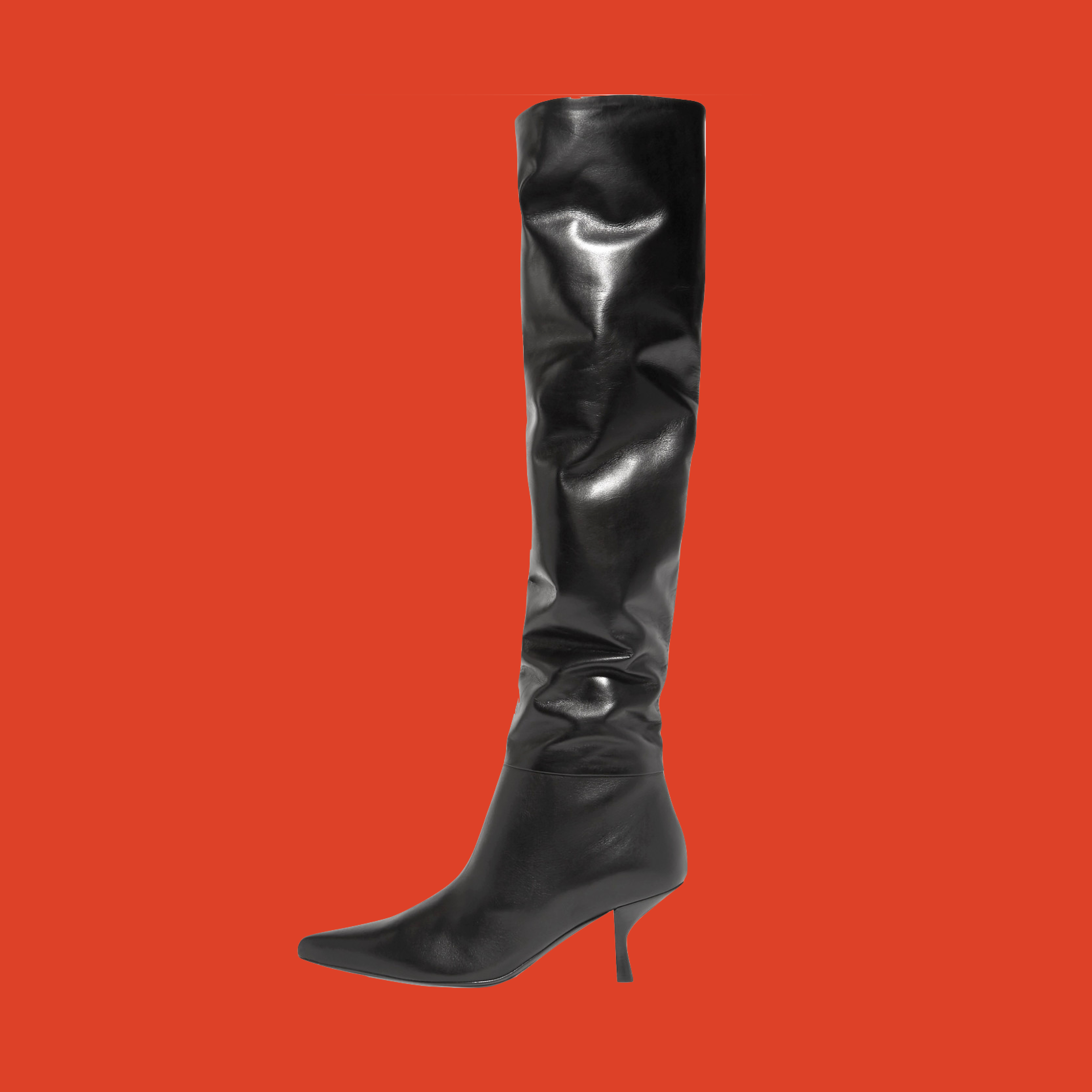 The Row Bourgeoise Leather Knee Boots Minnie Muse