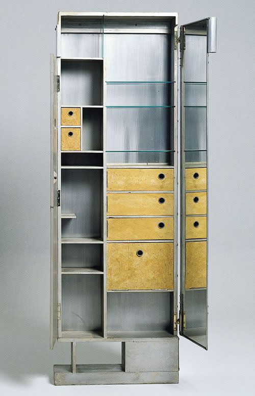 Eileen gray   coiffeuse  armoire    aluminium  bois et lie  ge   1924 26