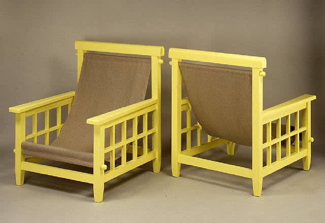 Robert mallet stevens  armchairs pair  ca 1921