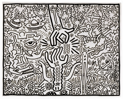 The marriage of heaven and hell by keith haring  1984